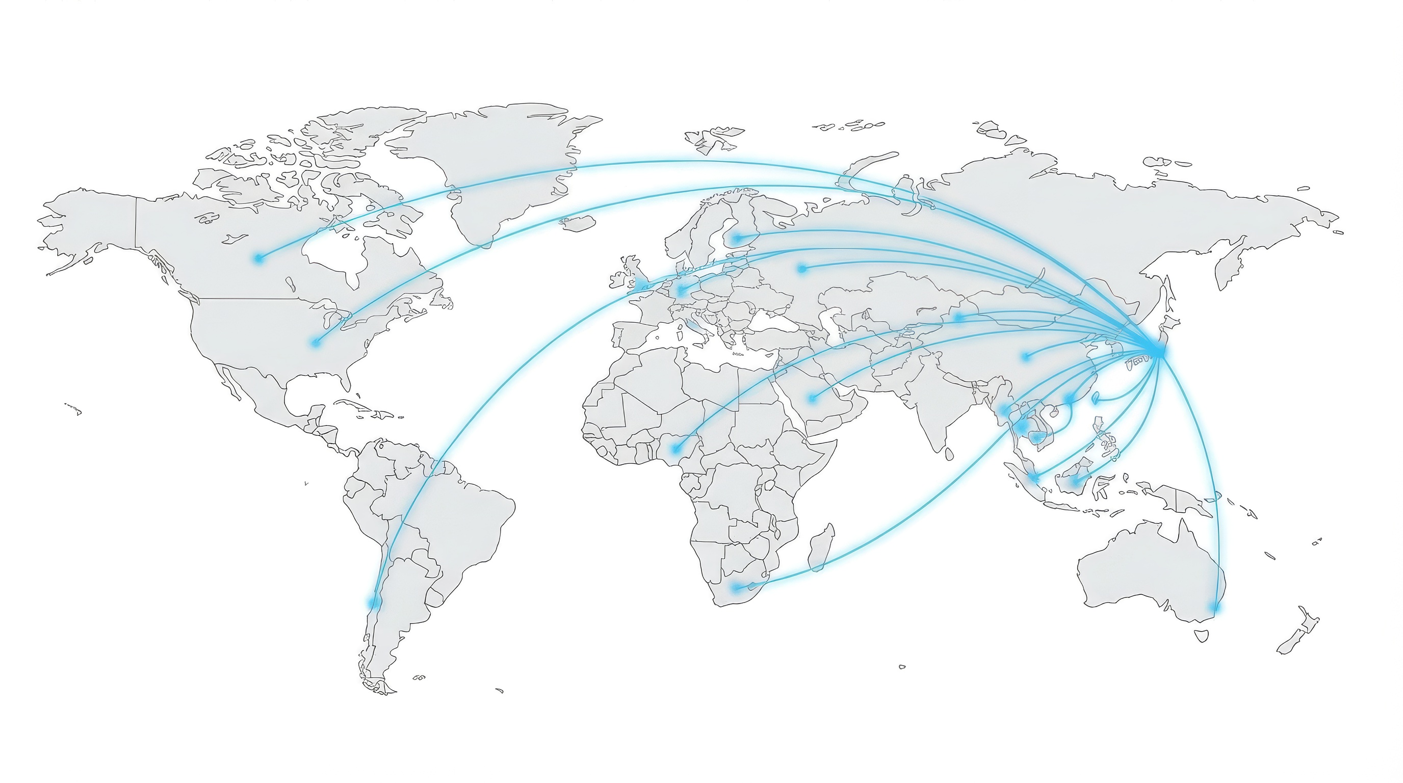 覆盖全球主要航线与商贸枢纽